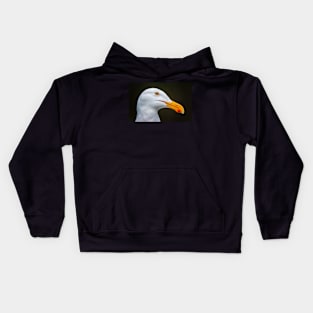 Portrait of a Seagull Kids Hoodie